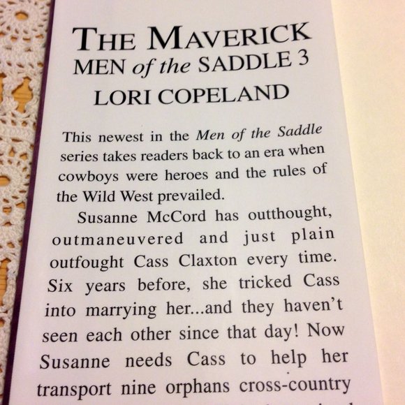 Lori Copeland Western, Men of the Saddle, Book three - Picture 3 of 8
